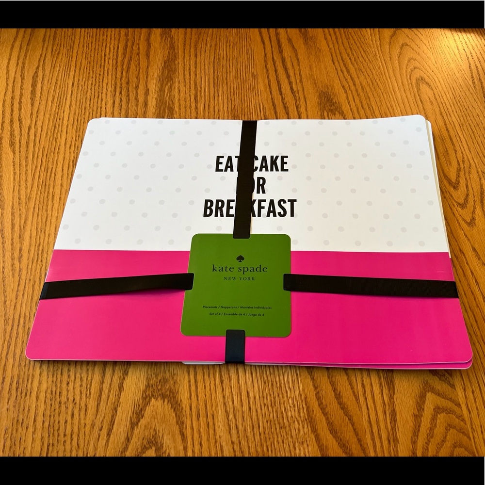 NWT Kate Spade Eat Cake Set of 4 Placemats